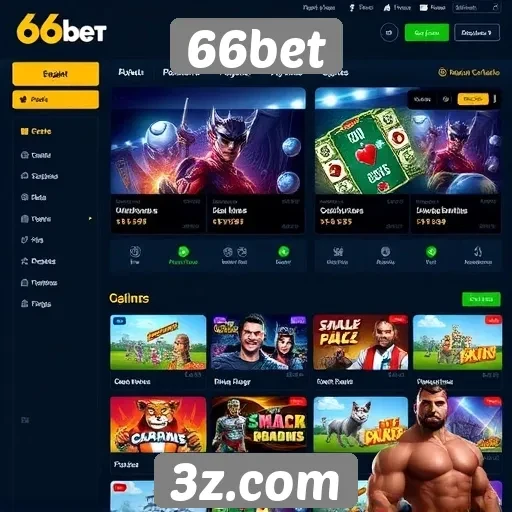 Facilidade de navegação no portal de jogos 66bet